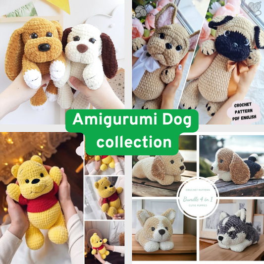 10-in-1 Amigurumi Dog Crochet Patterns | Adorable DIY Dog Bundle | Instant PDF Download