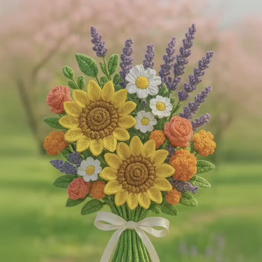 600+ Flower Bouquet Crochet PATTERN Bundle Digital Mother Day Floral Stem Amigurumi Pot Plant Spring Sun Wedding Rose Tulip Daisy Graduation